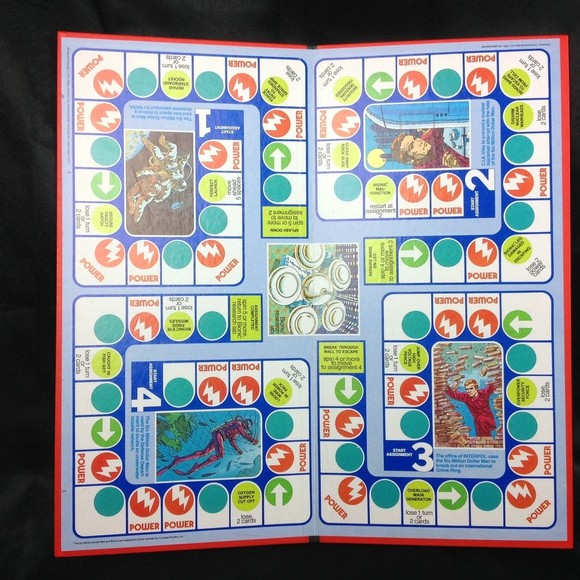 Universal Other - The Six Million Dollar Man Game REPLACEMENT Board Man Cave Decor Scuba Astronaut